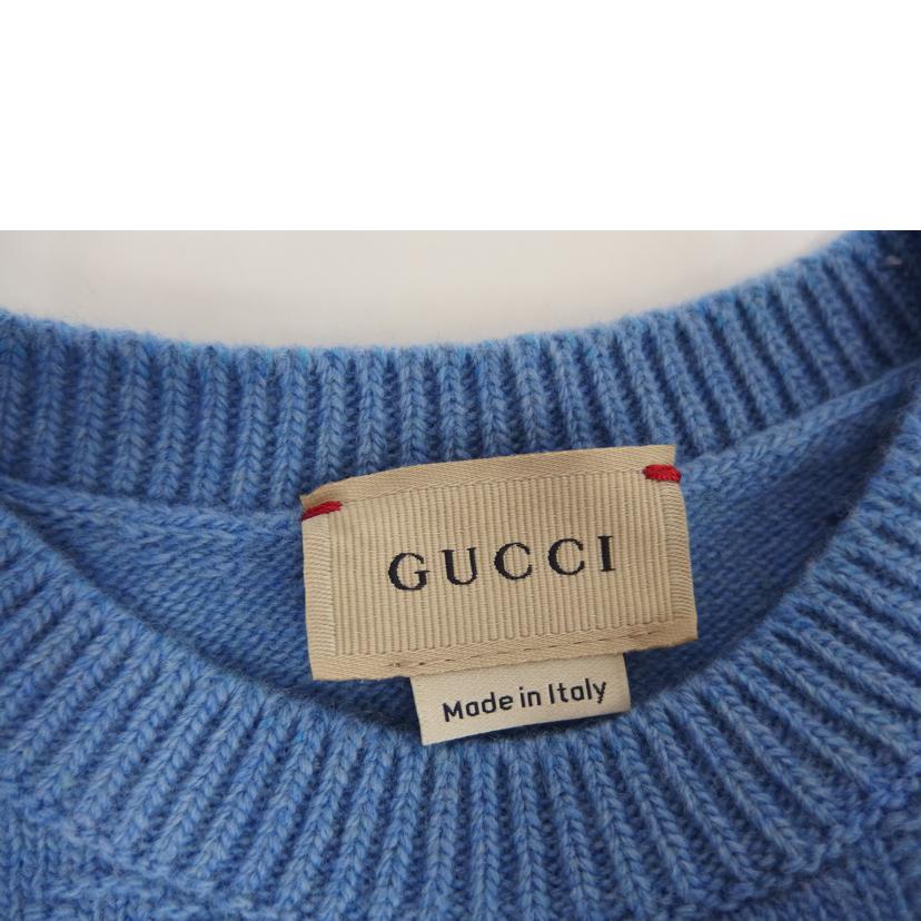 GUCCI グッチ/ジャガードキッズカラーニット/ブルー//Bランク/82