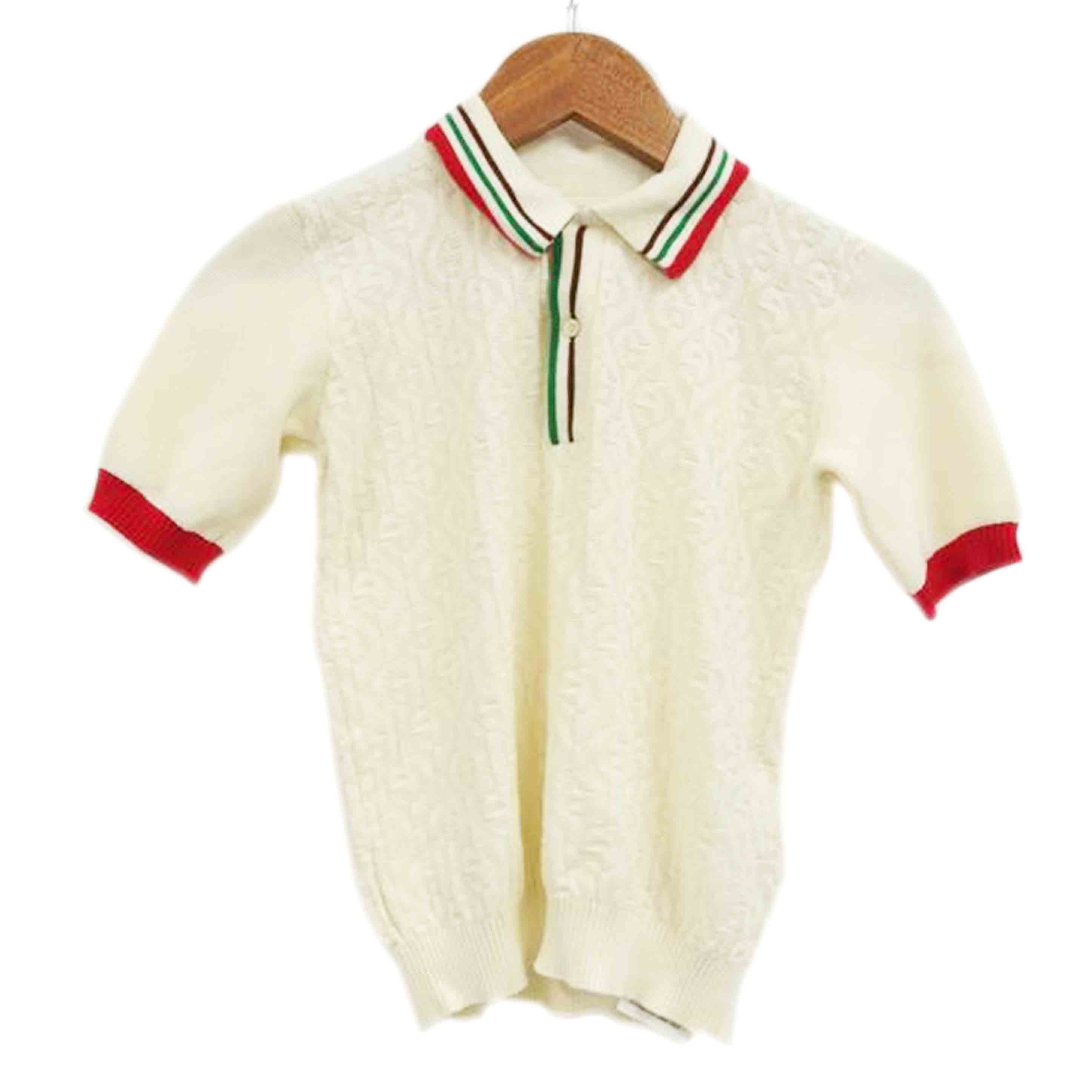 GUCCI グッチ/半袖ポロニット/ホワイト//ABランク/82