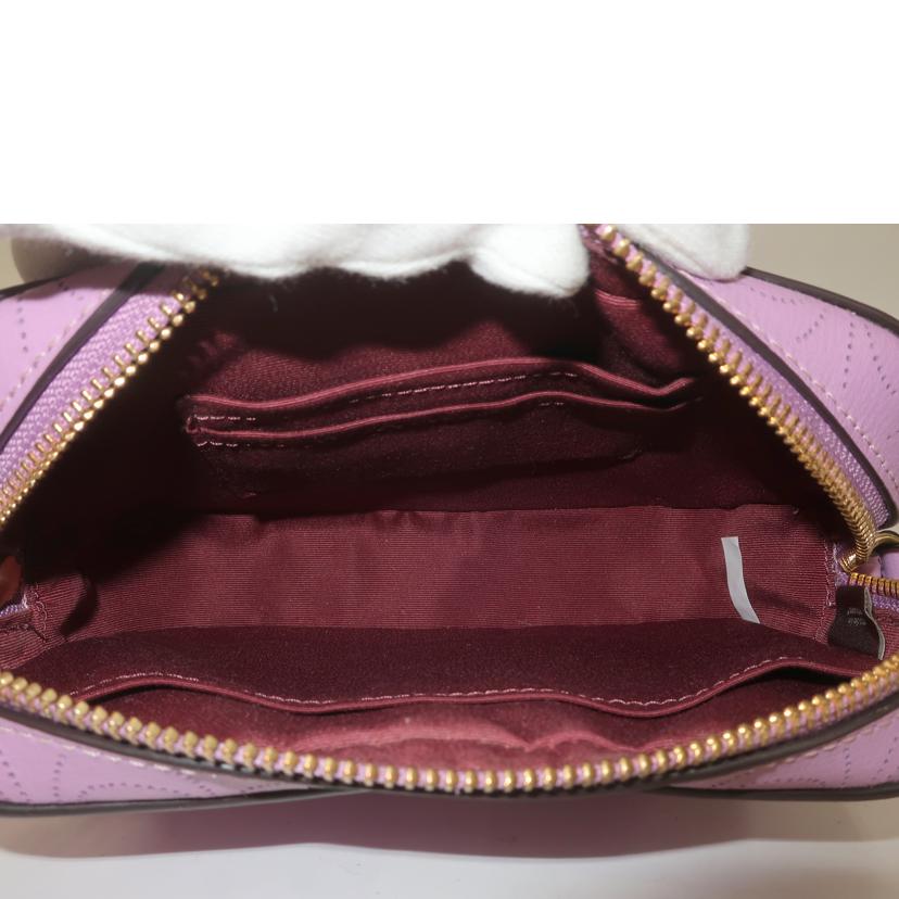 COACH コーチ/ラグジュアリー パフォレイテッド シグネチャーレザーショルダーバッグ ライトパープル/2403//Aランク/65