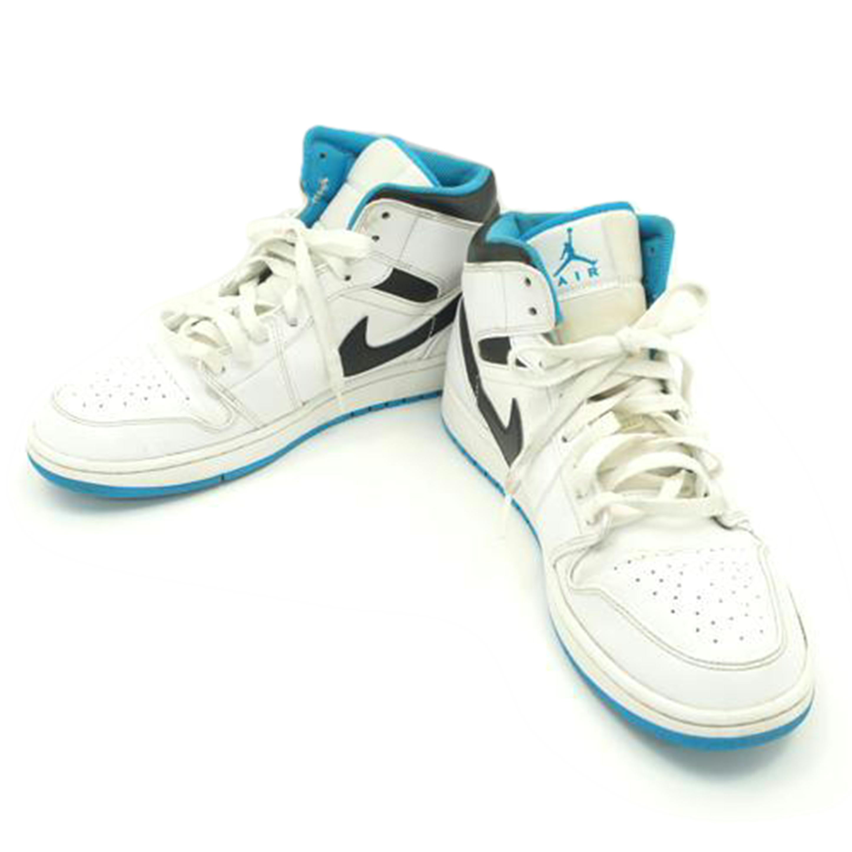 NIKE ナイキ/AIR JORDAN 1 MID 白×水色/554724 141//Bランク/42