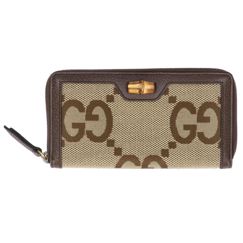 GUCCI グッチ/ダイアナ・ジャンボGGバンブーラウンドウォレット/658634//496***/Aランク/91