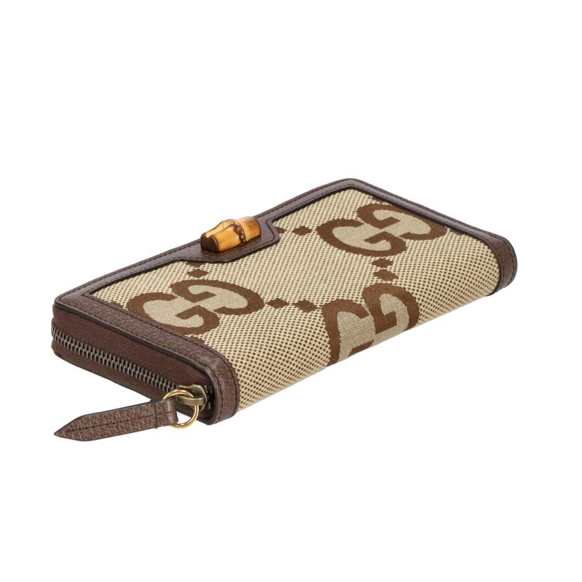 GUCCI グッチ/ダイアナ・ジャンボGGバンブーラウンドウォレット/658634//496***/Aランク/91
