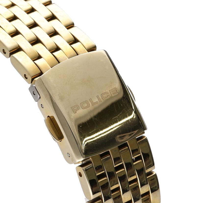 POLICE ポリス/クォーツ腕時計/ゴールド×ライトブルー/PL.14495M//Bランク/06