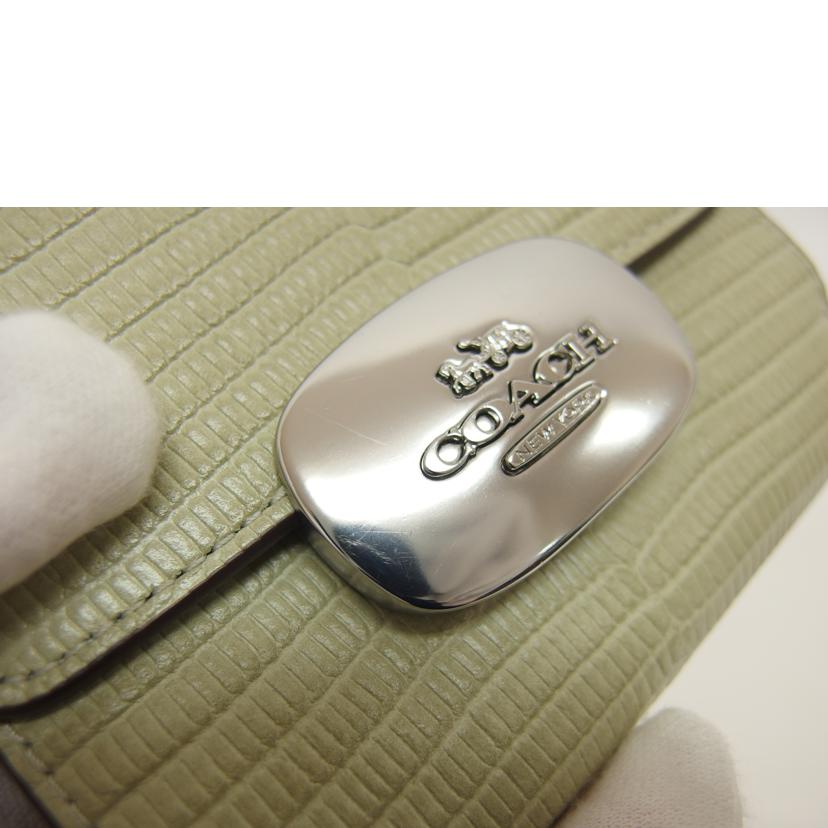 COACH コーチ/リザードレザー/エライザ スモールウォレット/ペールグリーン/CR395//C24**/ABランク/04