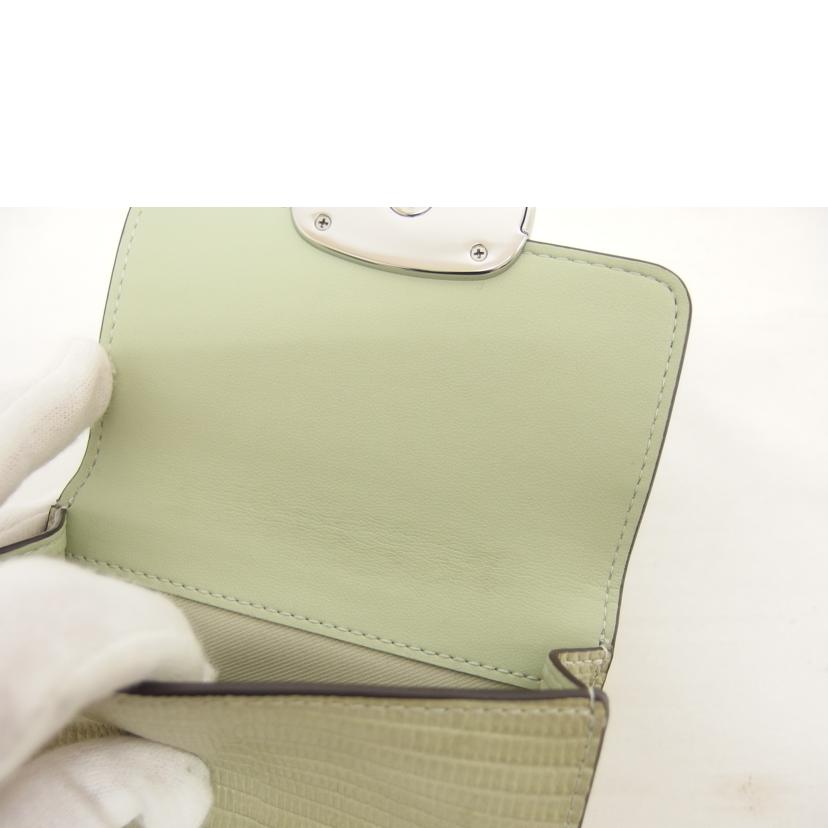 COACH コーチ/リザードレザー/エライザ スモールウォレット/ペールグリーン/CR395//C24**/ABランク/04