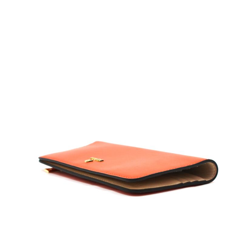 FURLA/カメリアコンチネンタルレザー長財布/オレンジ/WP00411//Aランク/75