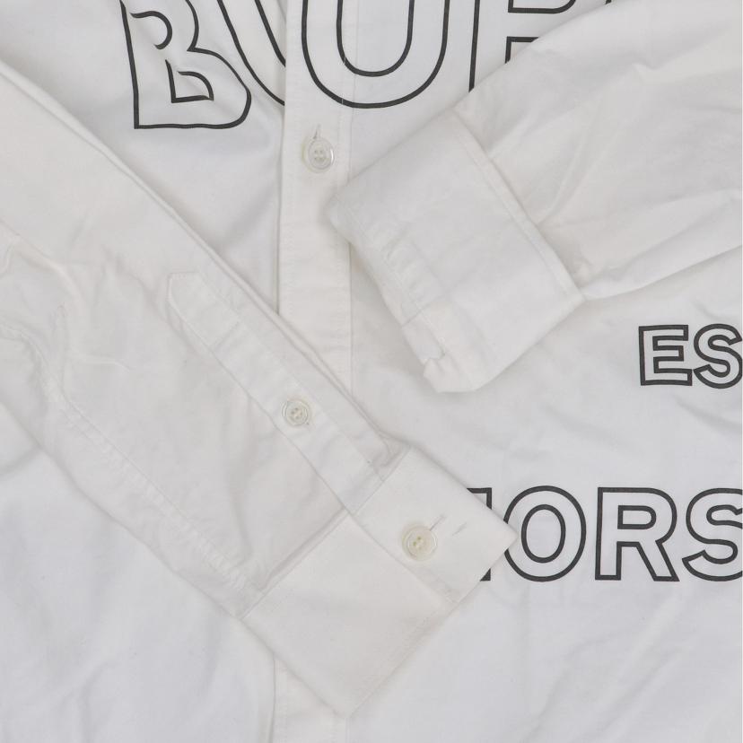 BURBERRY バーバリー BURBERRY シャツ ホワイト ブラック ホースフェリーロゴプリント メンズ サイズ SP 180/92A CH/ホースフェリーロゴプリント ホワイトブラック/THTHAGAR129SAM//8036768/ABランク/37