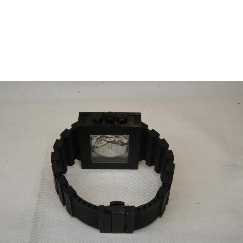 HAMILTON ハミルトン/カーキスクエアクロノグラフオートマ裏スケ/チタンラバー//H79****/ABランク/92