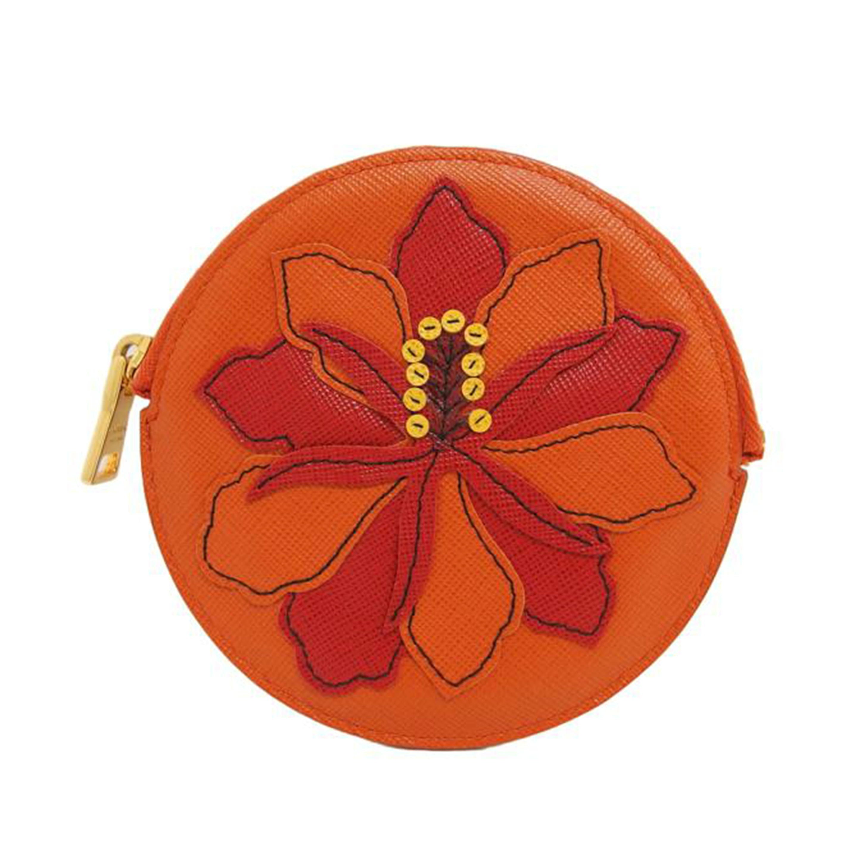 PRADA プラダ/サフィアーノ/フラワーラウンドコインケース/小銭入れ/1M1400//224/ABランク/04