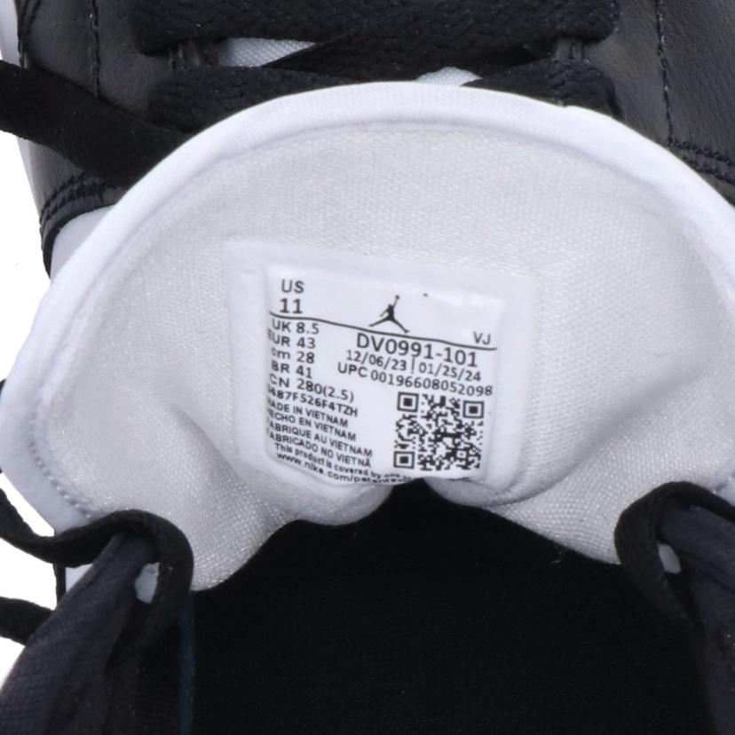 NIKE ナイキ/AIR JORDAN 1 MID ホワイト/ブラック/DV0991-101//Sランク/93