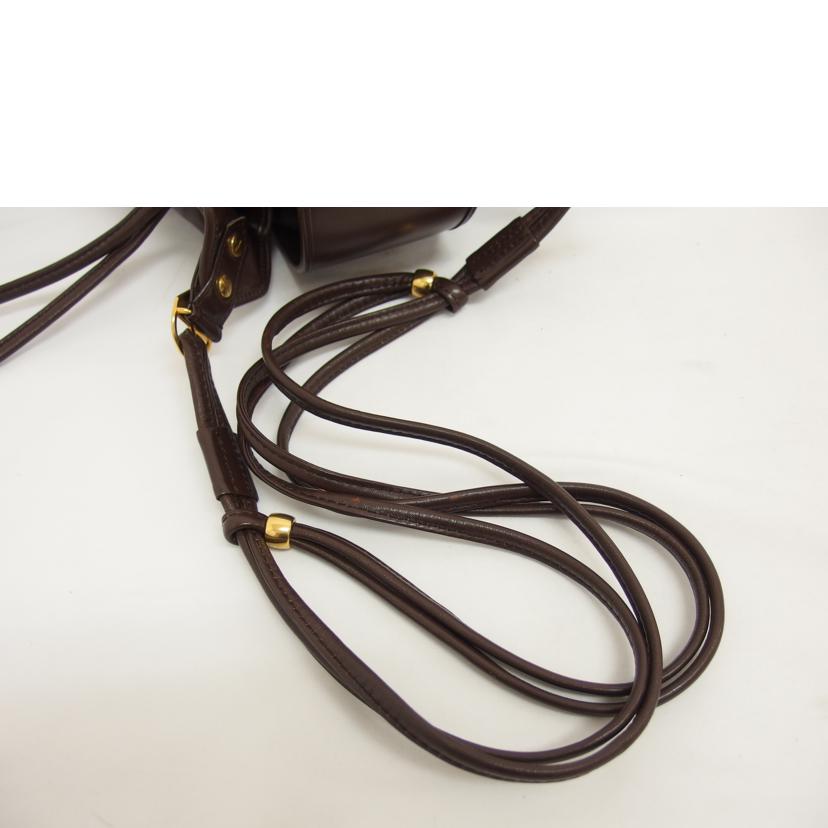 YSL イヴサンローラン/ヴィンテージ/巾着ショルダーバッグ/ブラウン//ABランク/04