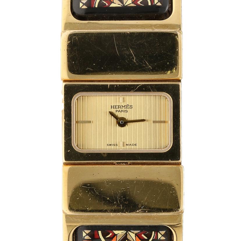 HERMES エルメス/ロケ・バングルウォッチ・七宝焼き/クオーツ/LO1.201//111****/ABランク/94