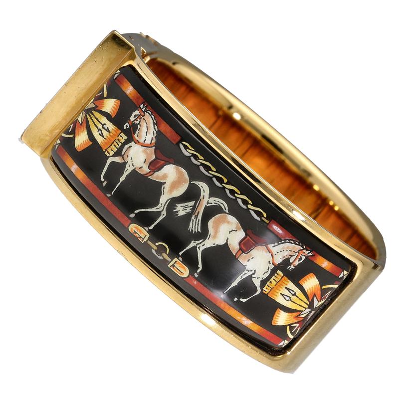 HERMES エルメス/ロケ・バングルウォッチ・七宝焼き/クオーツ/LO1.201//111****/ABランク/94