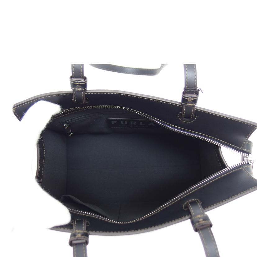 FURLA フルラ/ヴァーシティスタイル/ミディアムトートバッグ/ブラック/WB00731//Aランク/04