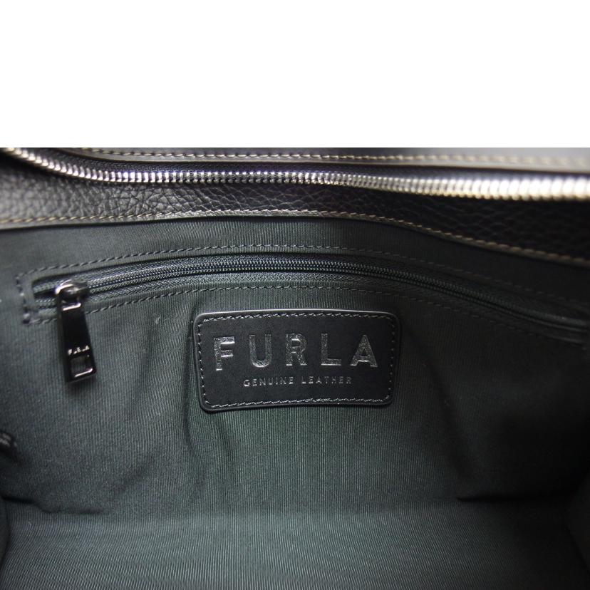 FURLA フルラ/ヴァーシティスタイル/ミディアムトートバッグ/ブラック/WB00731//Aランク/04