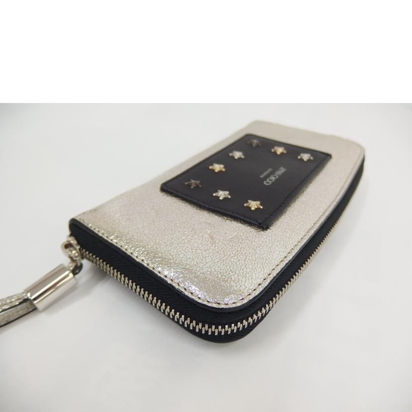 JIMMY CHOO ジミーチュウ/スタースタッズ/長財布/シルバー/ブラック//ABランク/82