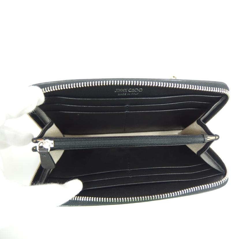 JIMMY CHOO ジミーチュウ/スタースタッズ/長財布/シルバー/ブラック//ABランク/82
