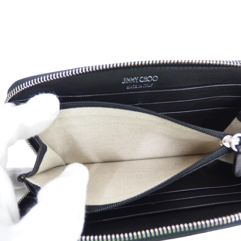 JIMMY CHOO ジミーチュウ/スタースタッズ/長財布/シルバー/ブラック//ABランク/82