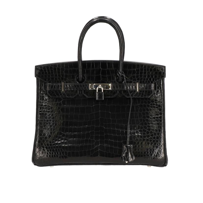 HERMES エルメス/バーキン35/クロコダイル/ポロサス/ノワール/□J/エルメス/Aランク/92【中古】
