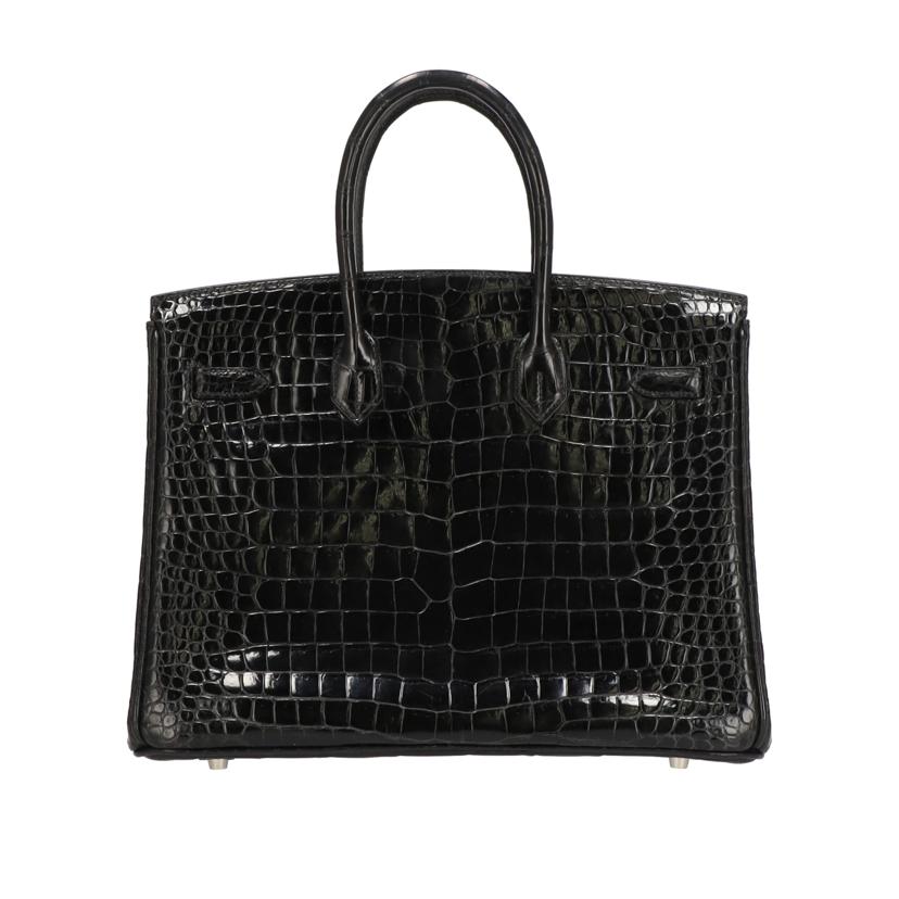 HERMES エルメス/バーキン35/クロコダイル/ポロサス/ノワール/□J/エルメス/Aランク/92【中古】
