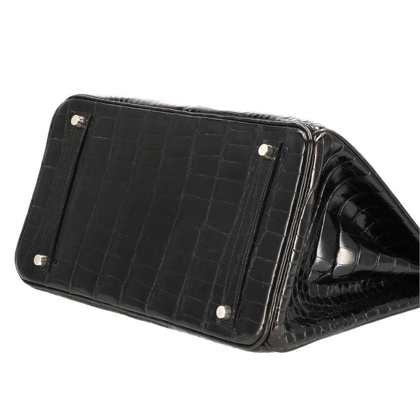 HERMES エルメス/バーキン35/クロコダイル/ポロサス/ノワール/□J/エルメス/Aランク/92【中古】