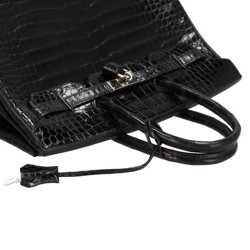 HERMES エルメス/バーキン35/クロコダイル/ポロサス/ノワール/□J/エルメス/Aランク/92【中古】
