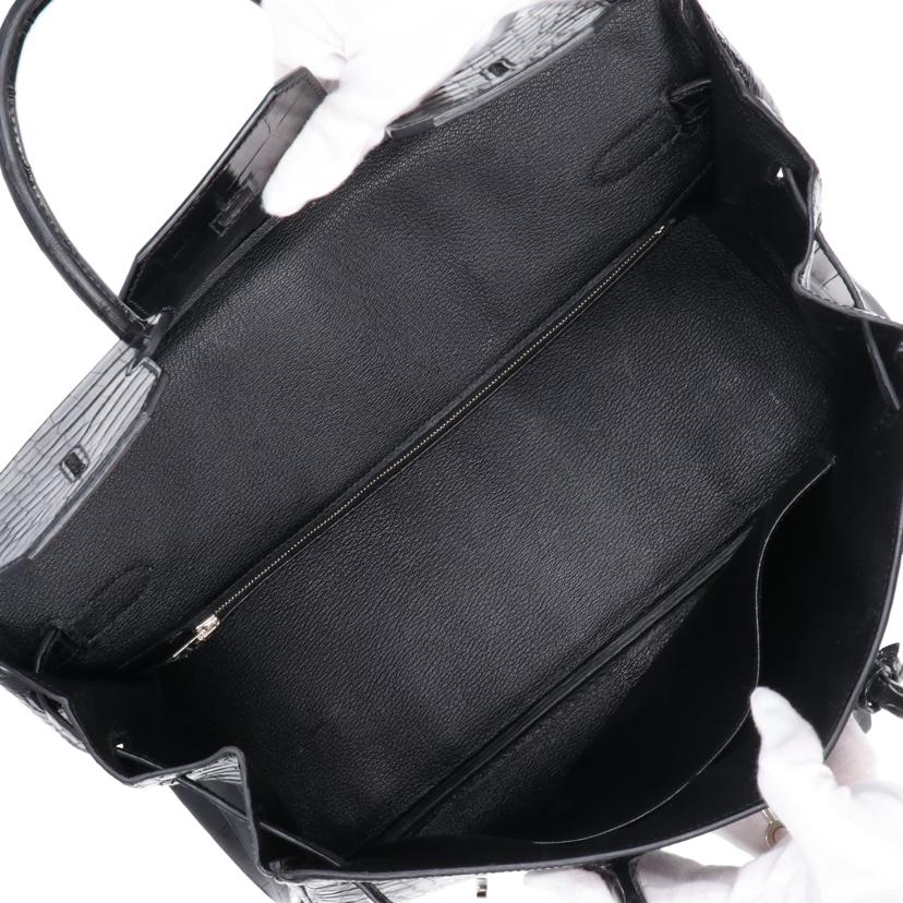 HERMES エルメス/バーキン35/クロコダイル/ポロサス/ノワール/□J/エルメス/Aランク/92【中古】