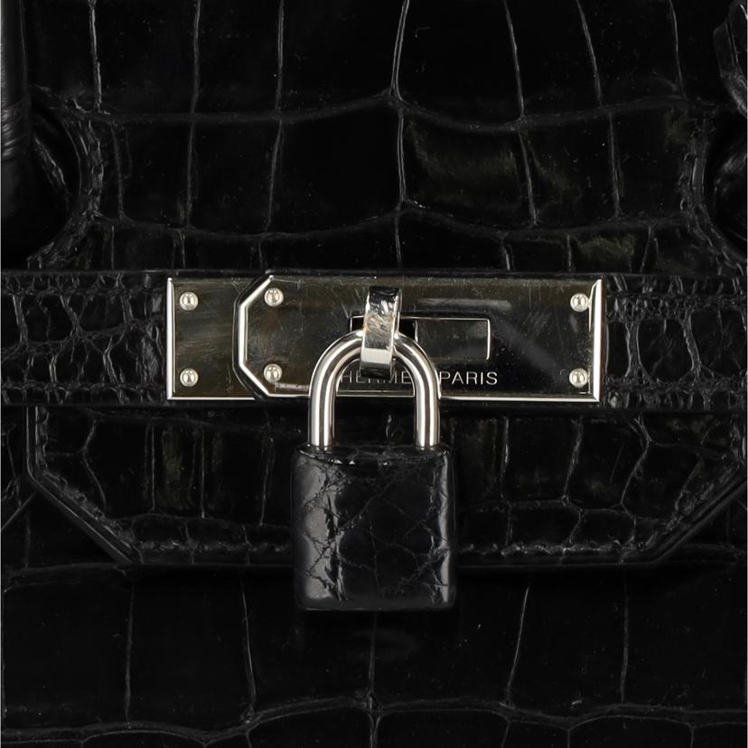 HERMES エルメス/バーキン35/クロコダイル/ポロサス/ノワール/□J/エルメス/Aランク/92【中古】