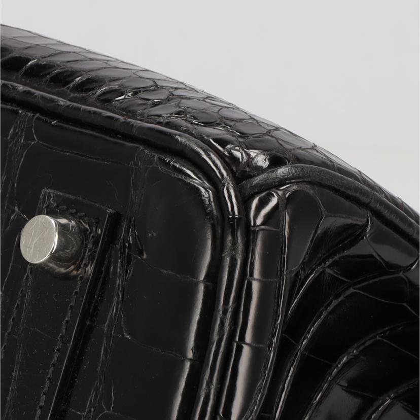 HERMES エルメス/バーキン35/クロコダイル/ポロサス/ノワール/□J/エルメス/Aランク/92【中古】