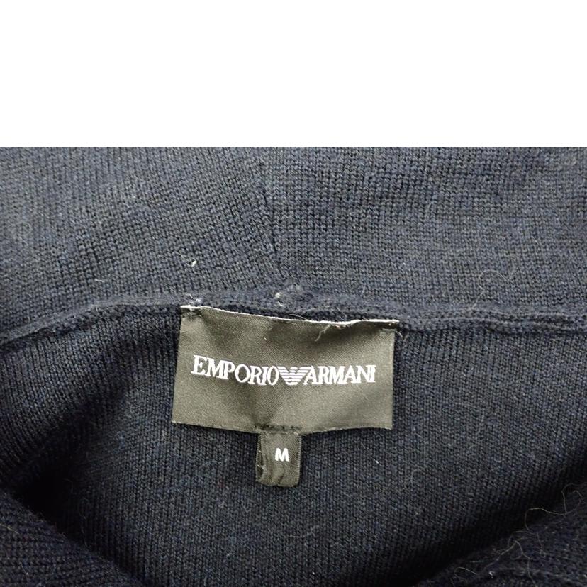 EMPORIO ARMANI エンポリオアルマーニ/★EMPORIO ARMANIロゴアップリケニットパーカー//M/ABランク/62
