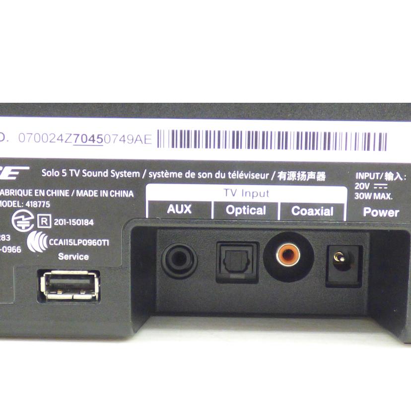 BOSE ボーズ/テレビ用スピーカー/Solo5 TV Sound System/Solo5 TV Sound System//070024Z70450749AE/ABランク/64