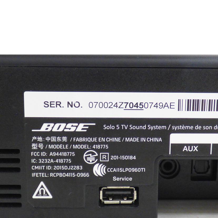 BOSE ボーズ/テレビ用スピーカー/Solo5 TV Sound System/Solo5 TV Sound System//070024Z70450749AE/ABランク/64