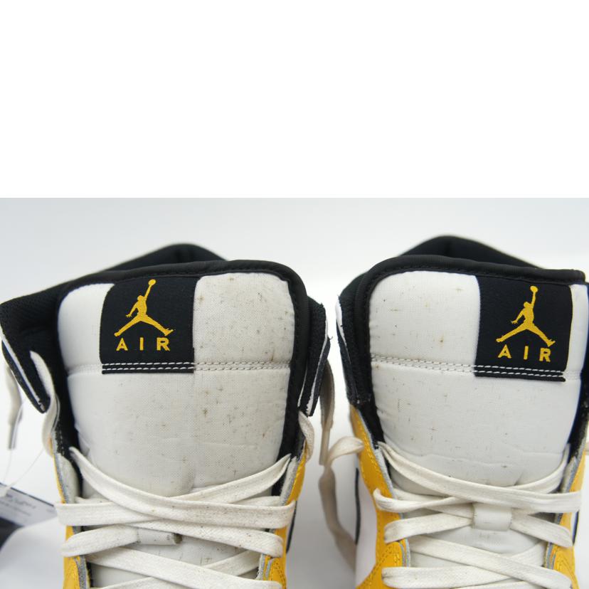 NIKE ナイキ/AIR JORDAN 1 MID 黄色×白×黒/DQ8426 701//Bランク/42