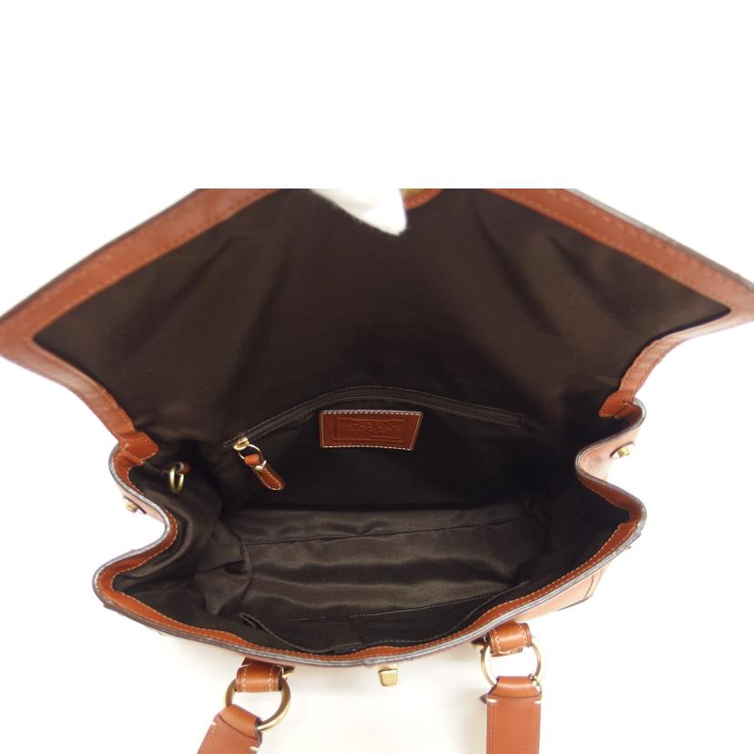 COACH コーチ/パンプトンズレザー/フラップトートバッグ/ブラウン/11045//D07**/ABランク/04