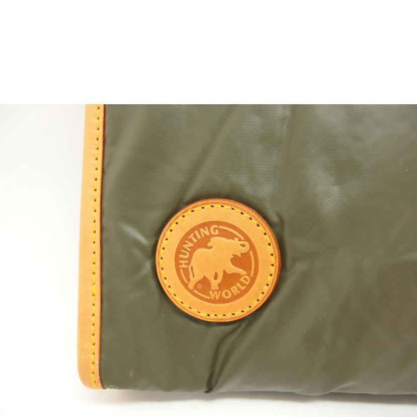 HUNTING WORLD ハンティングワールド/ナイロンクラッチバッグ/セカンドバッグ/カーキ//1・I********/ABランク/04