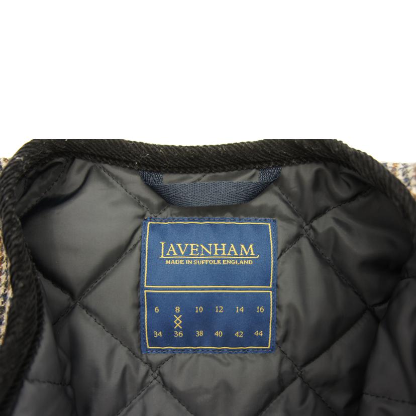LAVENHAM ラベンハム/チェック柄ノーカラーキルティングジャケット//サイズ 36/Bランク/05