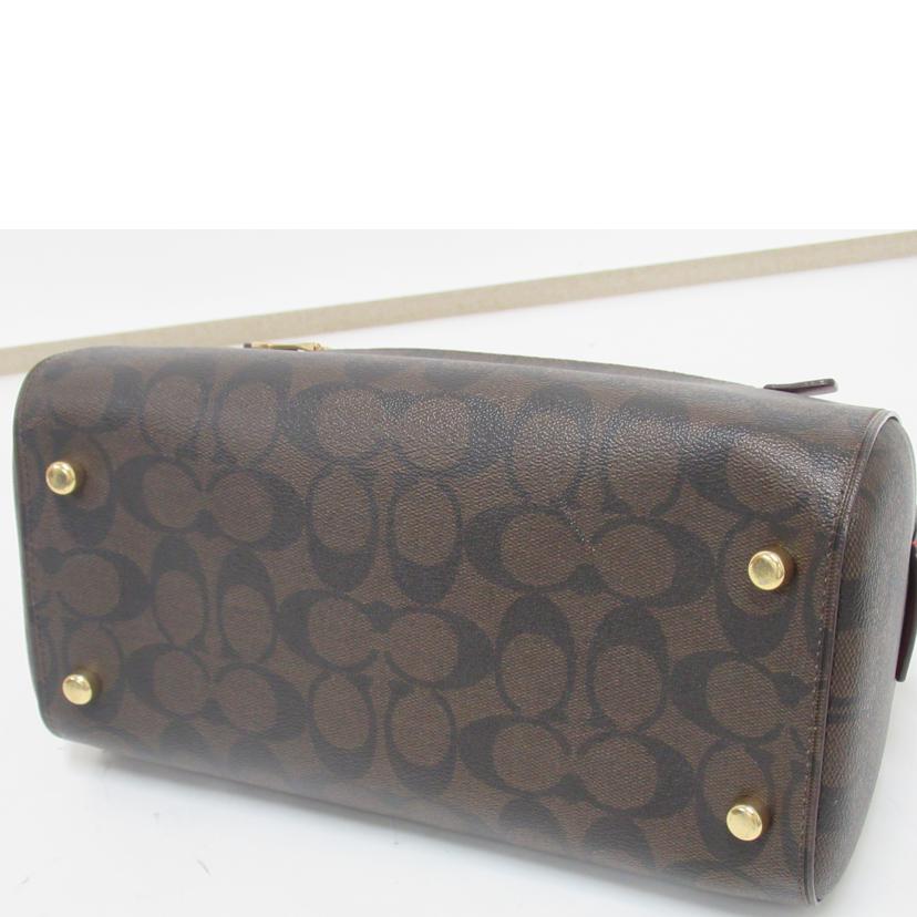COACH/ミニボストンバッグ/シグネチャー/F83607//H19**/Aランク/63