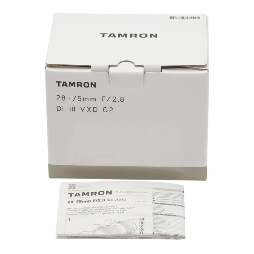 TAMRON SONY E タムロン /交換レンズ/28-75mm/28-75mm F2.8 Di III VXD G2//230889/ABランク/62