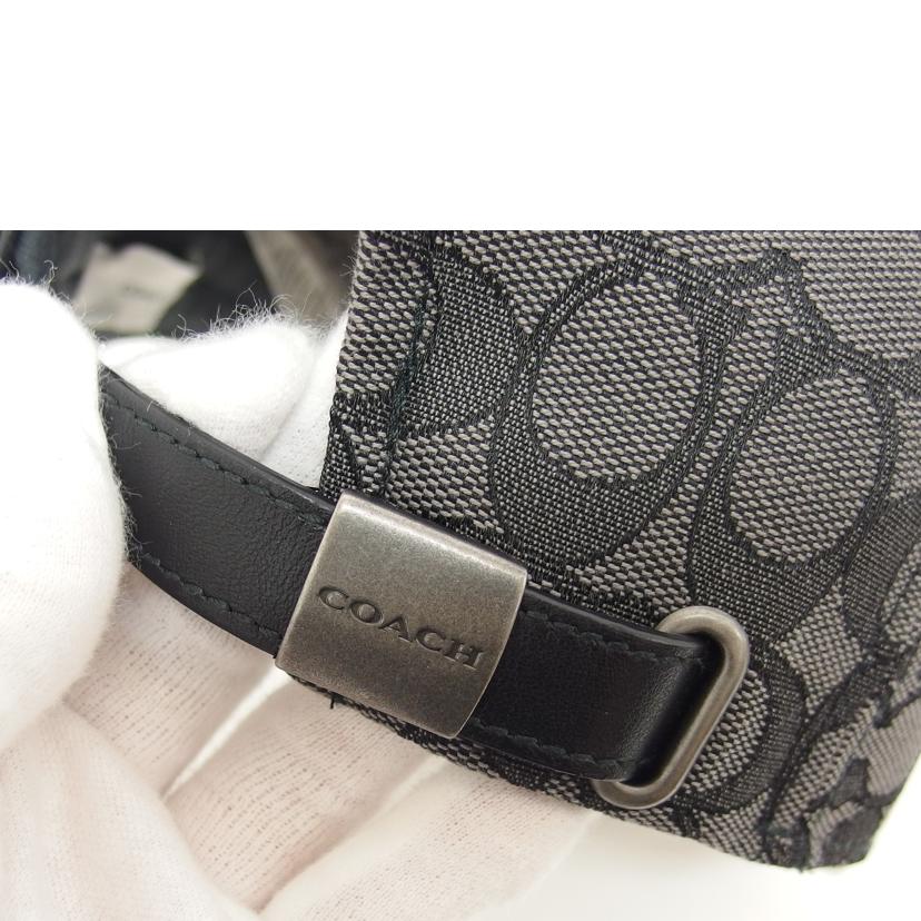 COACH コーチ/シグネチャーベースボールキャップ/ブラック×グレー/CB706//Aランク/04