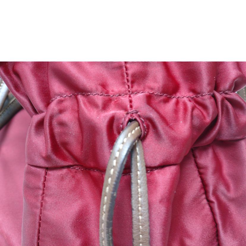 PRADA プラダ/ナイロンジャガード 巾着型トートバッグ/BN1757//Bランク/52