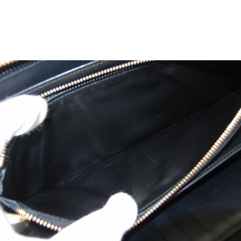 HUMTING WORLD ハンティングワールド/トラベルラウンドファスナー長財布/ブラック//22・******/Aランク/69