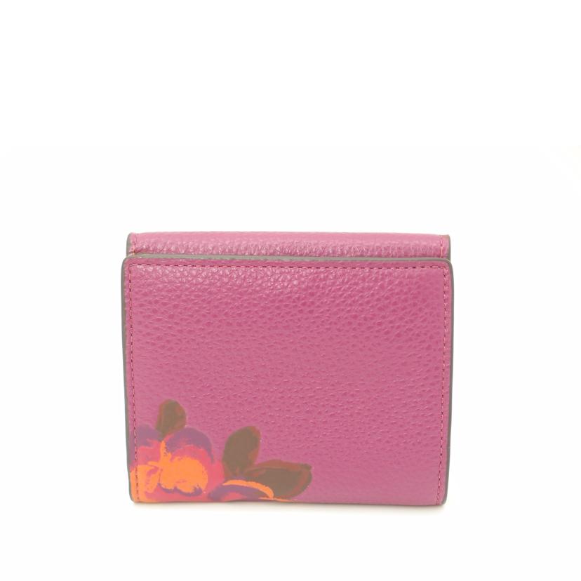 COACH コーチ 二つ折り財布 紫 レディース 花 /Wホック財布/パープル/CF485//H22**/SAランク/69