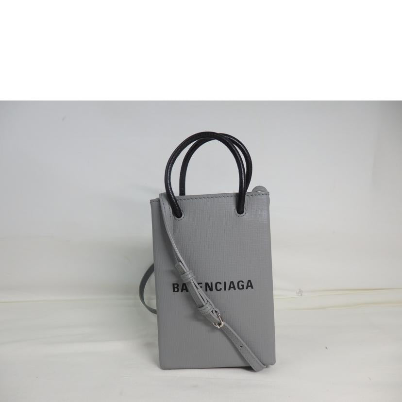 BALENCIAGA バレンシアガ/ショッピング フォンフォルダー/グレー/593826//535***/Aランク/84