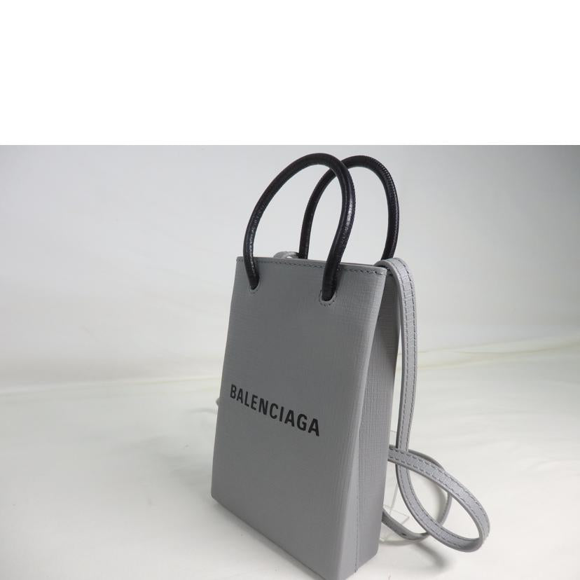 BALENCIAGA バレンシアガ/ショッピング フォンフォルダー/グレー/593826//535***/Aランク/84