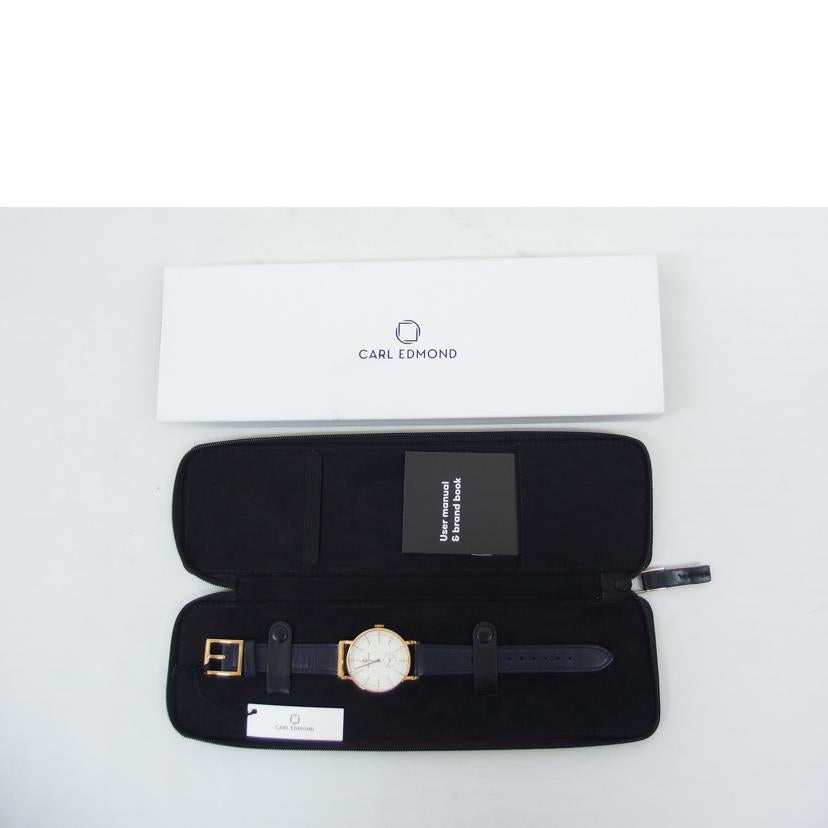CARL EDMOND カール・エドモンド/RYOLIT/ラウンド/スモセコ/メンズクォーツ/CER3611-BLR18//1B2******/Aランク/04