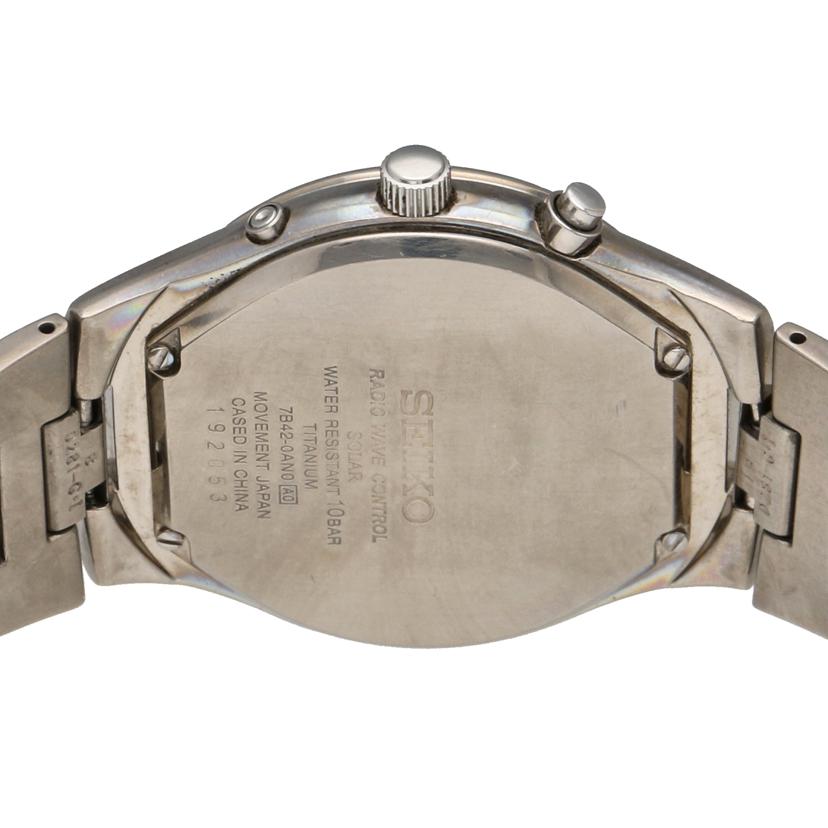 SEKO セイコー/ソーラー電波腕時計/黒文字盤/7B42-0AN0//192***/Bランク/06