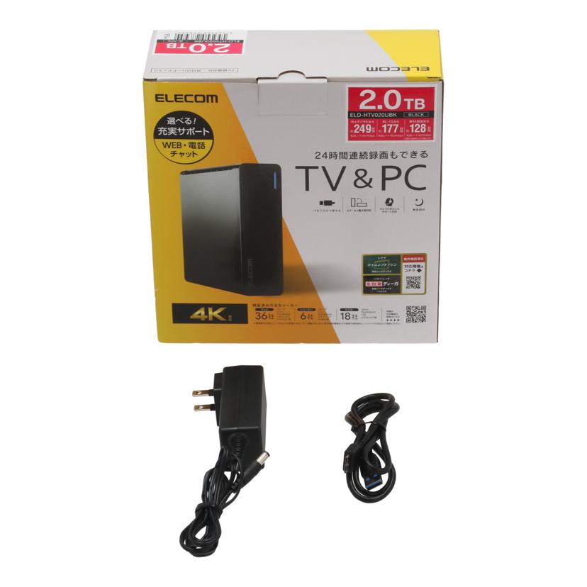 ELECOM エレコム /外付けHDD 2TB/ELD-HTV020UBK//255F01516700T1/Bランク/71