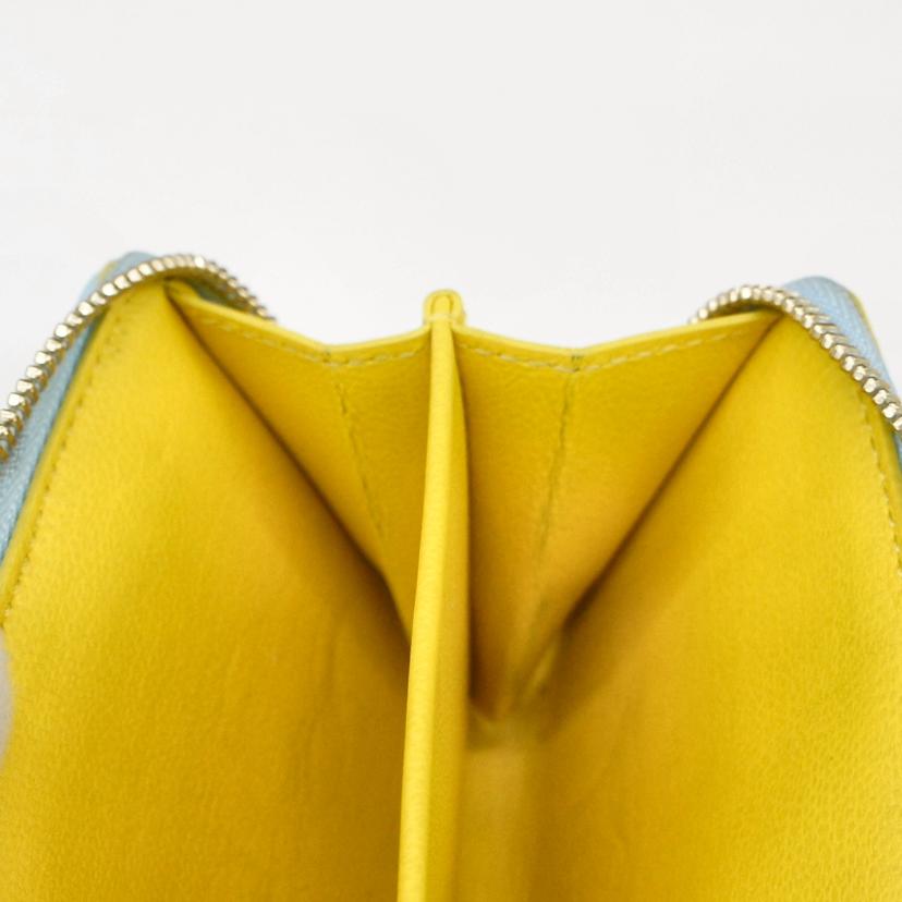 LV ルイヴィトン/ポルトフォイユ・ルー/モノグラム/ブルー×イエロー/M83687//RFI*/ABランク/75