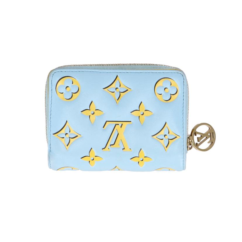 LV ルイヴィトン/ポルトフォイユ・ルー/モノグラム/ブルー×イエロー/M83687//RFI*/ABランク/75