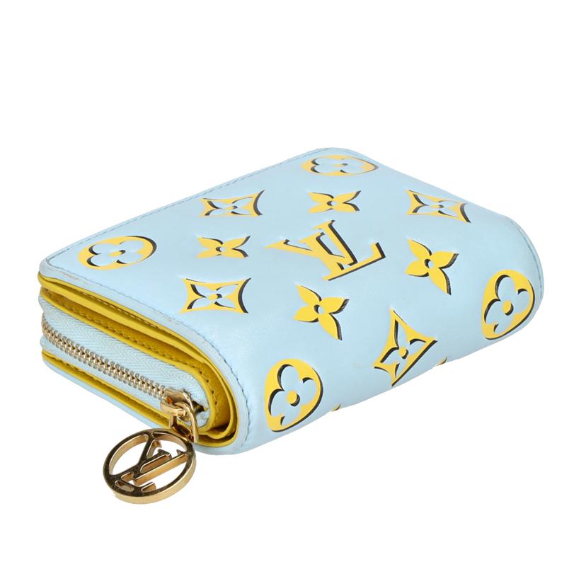 LV ルイヴィトン/ポルトフォイユ・ルー/モノグラム/ブルー×イエロー/M83687//RFI*/ABランク/75